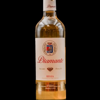 Botella Vino Blanco Rioja Diamante Restaurante Museo del Jamón de Alcorcón