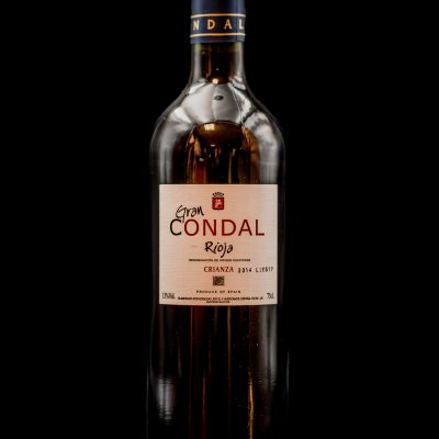 Botella Vino Tinto Rioja Gran Condal Crianza Restaurante Museo del Jamón de Alcorcón
